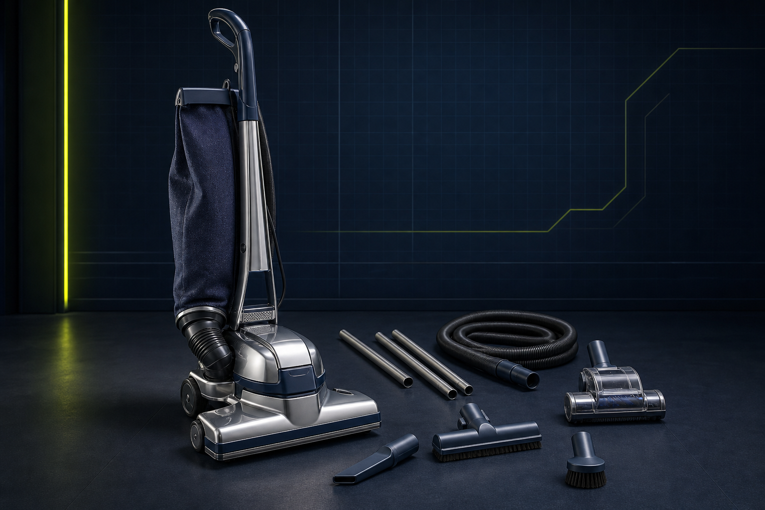 Aspirator profesional tip Kirby cu furtun, tuburi, perii și accesorii pentru tapițerii